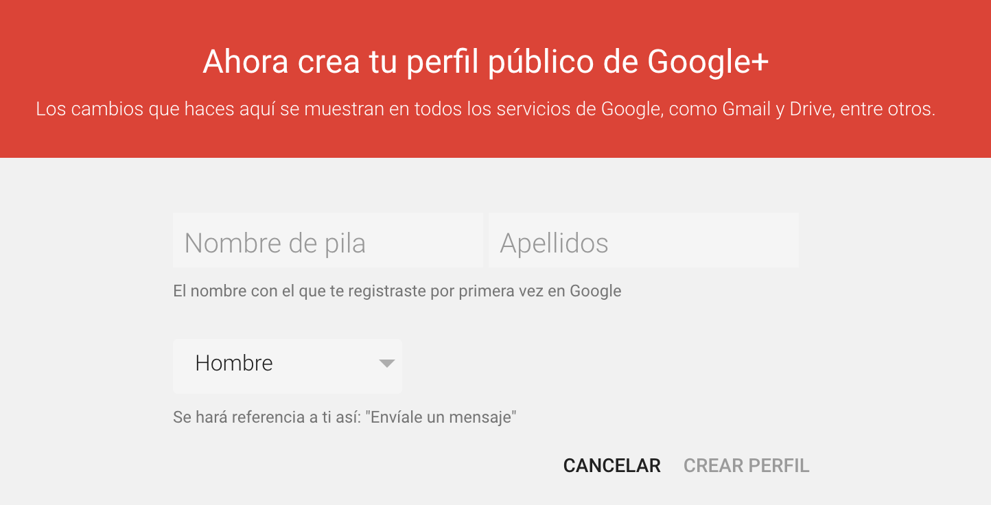 crear perfil Google +