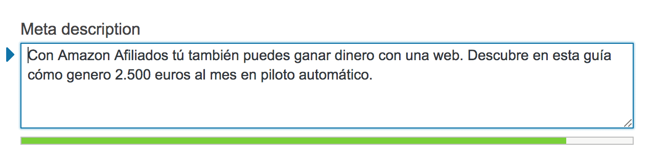 metadescripcion Yoast SEO